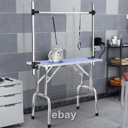 36 Pet Grooming Table Adjustable TWO Arms Heavy Duty Table for Dog Cat Foldable