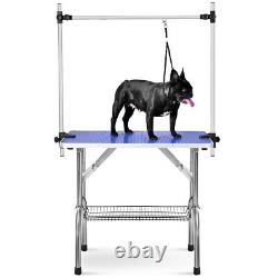 36 Pet Grooming Table Adjustable TWO Arms Heavy Duty Table for Dog Cat Foldable