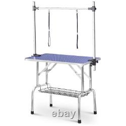 36 Pet Grooming Table Adjustable TWO Arms Heavy Duty Table for Dog Cat Foldable