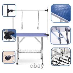 36 Pet Grooming Table Adjustable TWO Arms Heavy Duty Table for Dog Cat Foldable