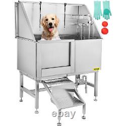 50 Dog Pet Grooming Bath Tub with Faucet Silver Sprayer Animal STRONG PACKING