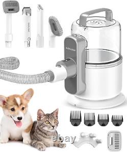 6 in 1 Pet Grooming Vacuum 3 Suction Modes Large Capacity Dust Cup Dog Hair Whit