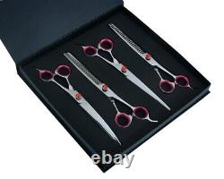 8.5 Dog/ Pet Pro Grooming PINK Scissors, Shears 4 PCS Stainless Steel 440C