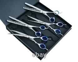 8.5 Dog/ Pet Pro Grooming Scissors, Shears 4 PCS Set Stainless Steel 440C BLUE