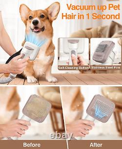 AIDIAM Dog Grooming Kit Low Noise, 3-Mode Pet Grooming Vacuum, 5-in-1 Pet Kit