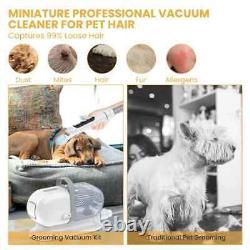 AUOSHI Dog Grooming Kit 13KPa 2.5L Pet Hair Grooming Vacuum With 5 Pet Grooming