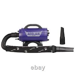 Aeolus Aeolian PRO Grooming Blaster Dryer with Heater Blue Purple Dog Pet Gro