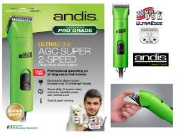 Andis AGC2 SUPER 2 Speed ANIMAL GROOMING CLIPPER & ULTRAEDGE 10 BLADE CAT DOG g