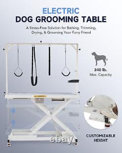 CO-Z Electric Pet Grooming Table Hydraulic Dog Grooming Station w Tool Organizer