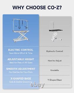 CO-Z Electric Pet Grooming Table Hydraulic Dog Grooming Station w Tool Organizer