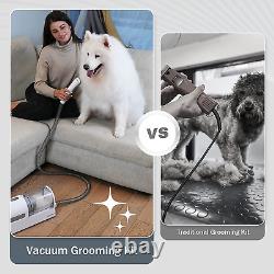 Dog Grooming Kit & Pet Hair Vacuum 2 in 1(Low Noise) Professional Vacuum with Po