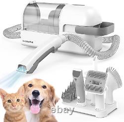 Dog Grooming Kit & Pet Hair Vacuum(Low Noise) Pet Grooming Vacuum with Powerful