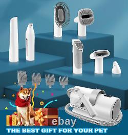Dog Grooming Kit Pet Including 4 Hair Clipper Combs 2.5L Vacuum Cleaner 7 Tools