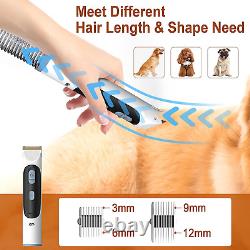 Dog Grooming Kit & Vacuum Suction, Pet Dryer Blower, Professional Dog Clippers wi