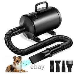 Dog-Hair-Dryer, 5.2HP/ 3800W High Velocity Pet Blow Dryer with Heater for Groomi