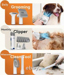 Dog Hair Vacuum & Dog Grooming Kit, Pet Grooming Vacuum &Pet Clipper Nail Grinder