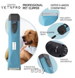 Dog Pet Clippers Quality Pro Andis Oster Wahl Compatible A5 Cordless Carry Case