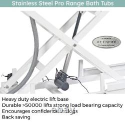 Dog Pet Grooming Bath Tub Electric Lift 120kg 304 Stainless Steel Pro range