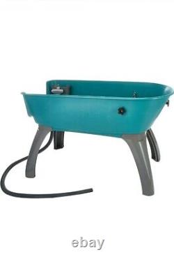 Dog Pet Teal Booster Bath Indoor Outdoor Bathing Grooming Large Size