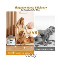 ELS PET Dog Grooming Kit Vacuum 5-in-1 Pet Hair Clippers with Vacuum Suction