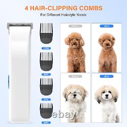 ELS PET Dog Grooming Vacuum Kit 5-In-1 Pet Hair Clippers with Vacuum Suction
