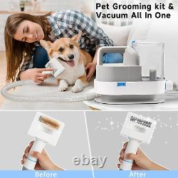 Low Noise Dog Grooming Kit, 6 in 1 Pet Grooming Vacuum with 4 Hair Clipper Comb