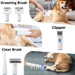 Low Noise Dog Grooming Kit, 6 in 1 Pet Grooming Vacuum with 4 Hair Clipper Comb