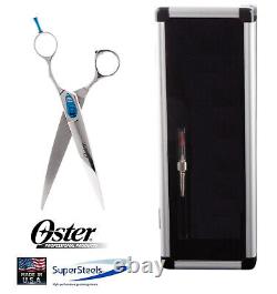 Oster SUPERSTEELS CONVEX2 HEAVY 8 CURVED SHEAR &CASE Pet Dog Grooming Scissor