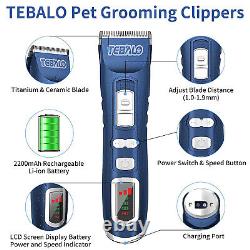 PET CLIPPERS Professional Heavy Duty Trimmer Dog Grooming Kit Thick Hair Trimmer