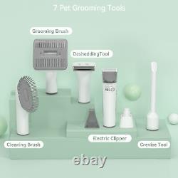 Pet Grooming Kit 7 in 1 Vacuum Suction Hair Clipper 1.5L Tools for Dogs Cats