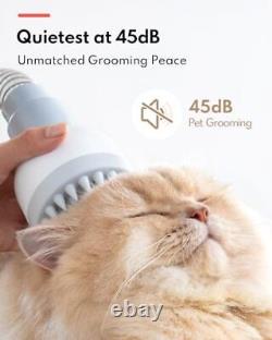 Pet Grooming Kit & Dog Hair Vacuum, 1.85L Dust Cup, Quiet, 6 Pet Grooming