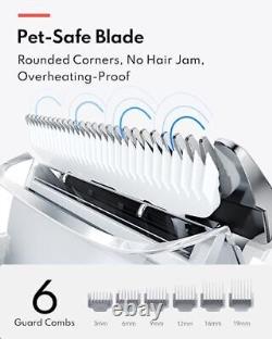Pet Grooming Kit & Dog Hair Vacuum, 1.85L Dust Cup, Quiet, 6 Pet Grooming
