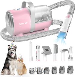 Pet Grooming Kit & Dog Hair Vacuum 99% Pet Hair Suction, Pet Vacuum Groomer with