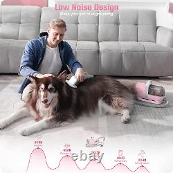 Pet Grooming Kit & Dog Hair Vacuum 99% Pet Hair Suction, Pet Vacuum Groomer with