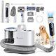 Pet Grooming Kit, Dog Vacuum For Shedding Grooming With 6 Pet White & Grey