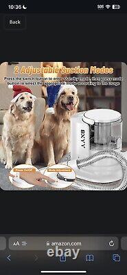 Pet Grooming Kit & Vacuum Suction 99% Pet Hair, 6 in 1 Dog Grooming Vacuum Kit