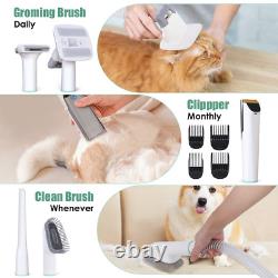 Pet Grooming Kit Vacuum Suction Professional Pet Hair Clipper 5-In-1 Dog Cat Hai