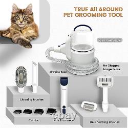 Pet Grooming Kit with Vacuum Suction Dog Vacuum for Shedding Grooming with Pro