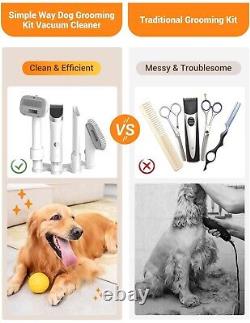 Pet Grooming Vacuum, 6-in-1 Dog Grooming Kit for Shedding & Grooming Pet Hair