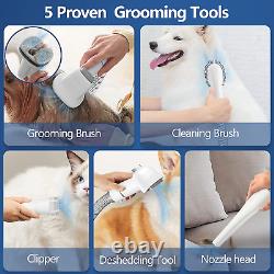 Pet Grooming Vacuum & Dog Grooming Kit with 2.3L Capacity Larger Pet Hair Dust C