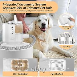 Pet Grooming Vacuum, Dog Hair Vacuum Groomer, 12000Pa Strong Pet Grooming Kit, 1