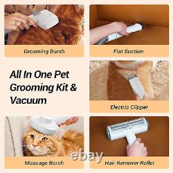 Pet Grooming Vacuum, Dog Hair Vacuum Groomer, 12000Pa Strong Pet Grooming Kit, 1