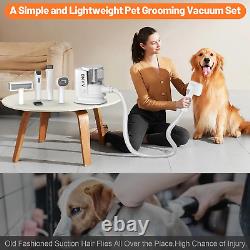 Pet Grooming Vacuum, Dog Hair Vacuum Groomer, 12000Pa Strong Pet Grooming Kit, 1