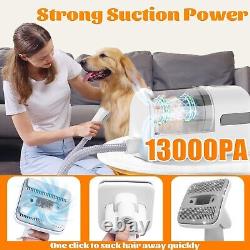 Pet Grooming Vacuum Hair Trimmer for Dog & Cat 13000PA Suction 5 Grooming Tools