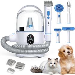 Pet Grooming Vacuum Kit, 5 In-1 Pet Grooming Vacuum Suction 99% Pet Hair for Dog