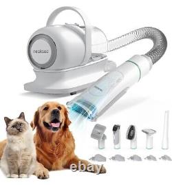 Pro Pet Grooming Kit99% Pet Hair Vacuum, Clippers, 5 Tools for Dogs, Cats & Etc