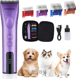 Professional Animal Pet Dog Cat and Horse Cordless Hair Clipper Grooming Kit wit