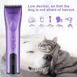 Professional Animal Pet Dog Cat and Horse Cordless Hair Clipper Grooming Kit wit