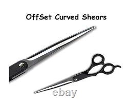 Professional Grade Offset & Curved Dog Cat Pet Grooming Shears Sets Available