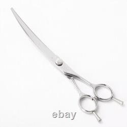 Shark Teeth Diamond 7.5 Curved Scissors Dog Pet Grooming